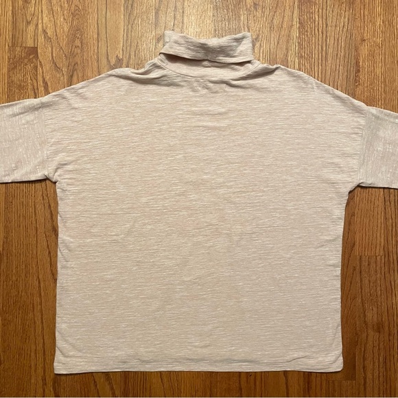 Madewell Blush Pink Boxy Turtleneck Long Sleeve Top size L - Picture 9 of 16